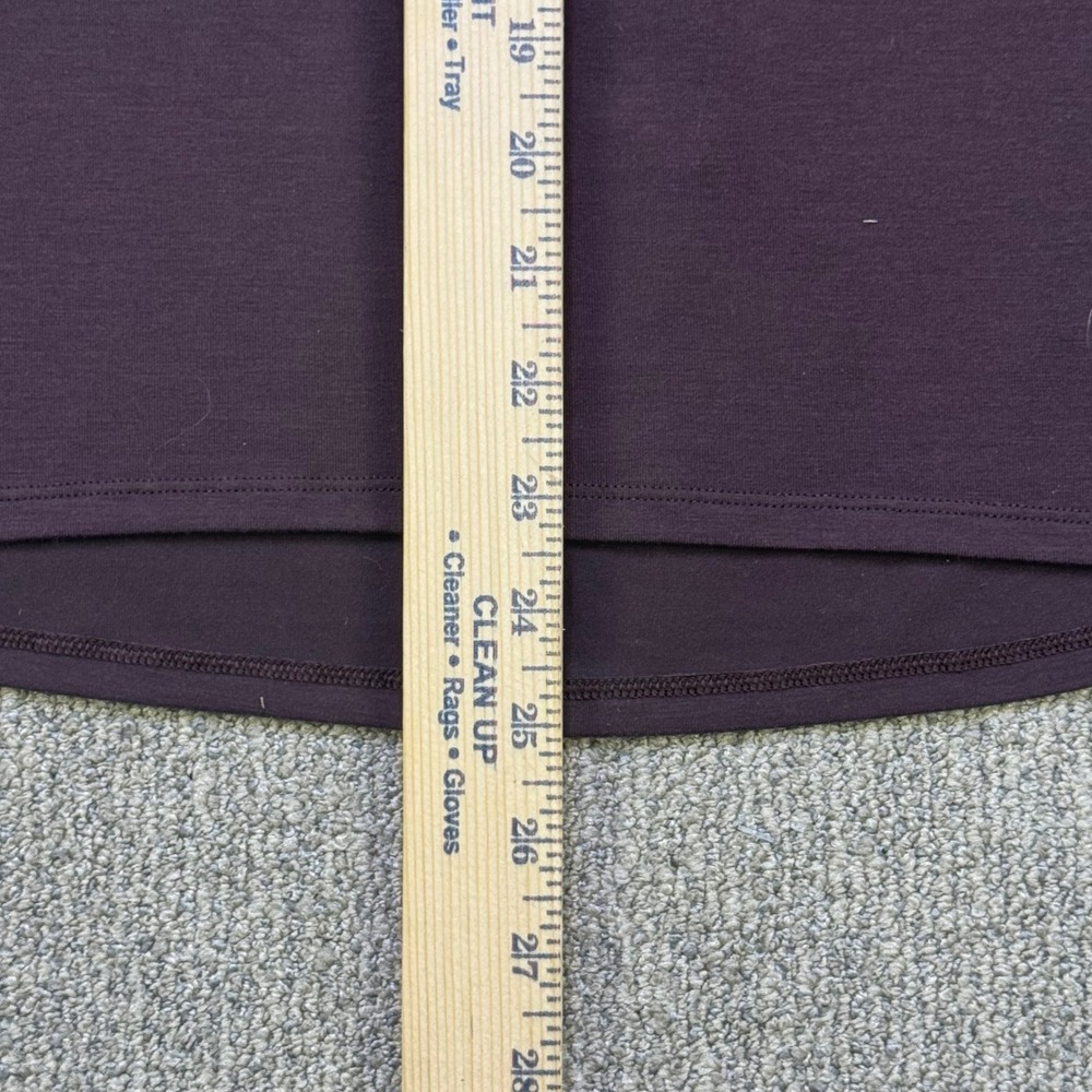 Athleta Womens XS Brown Dolman 3/4 Sleeve Boat Neck Back Cutout Top EUC - Picture 8 of 9